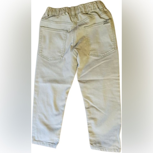 Zara Kids washed joggers in light olive - Picture 2 of 2